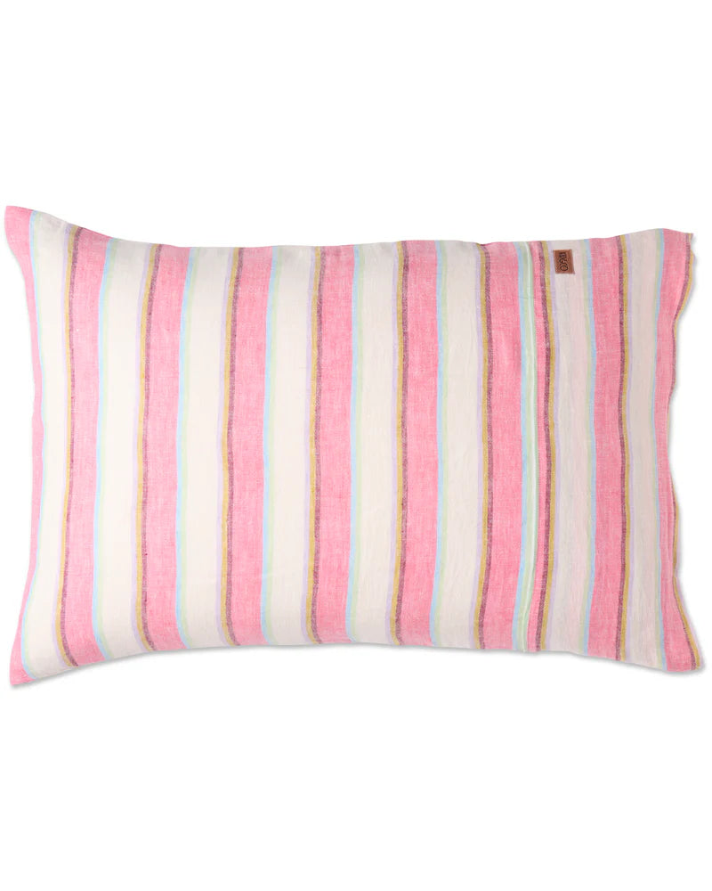 Kip and Co Linen Pillowcase set - Rose Water Stripe