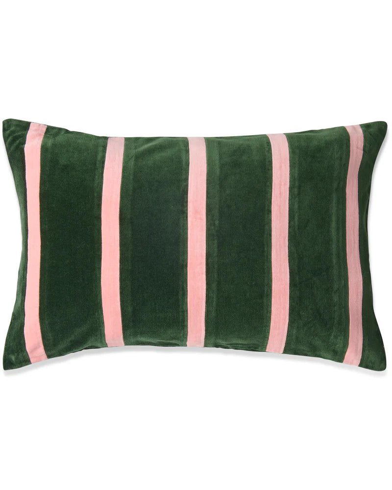 Velvet Stripe Cushion - various colours