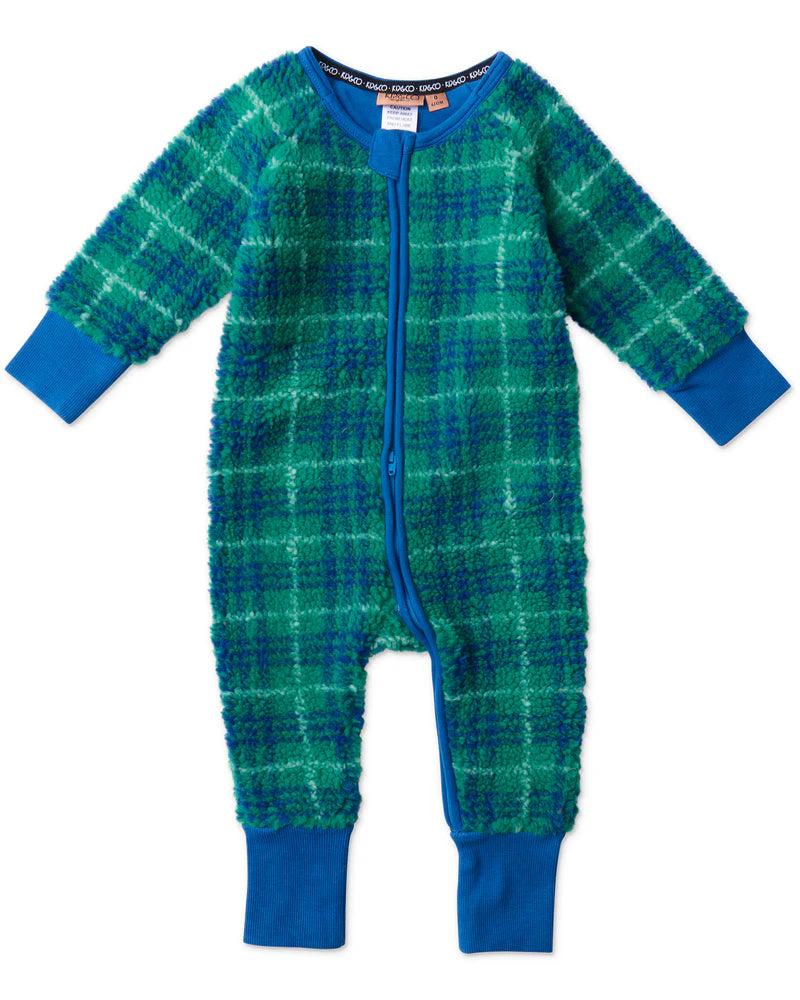 Kip and Co Long Sleeve Sherpa Zip Rompers