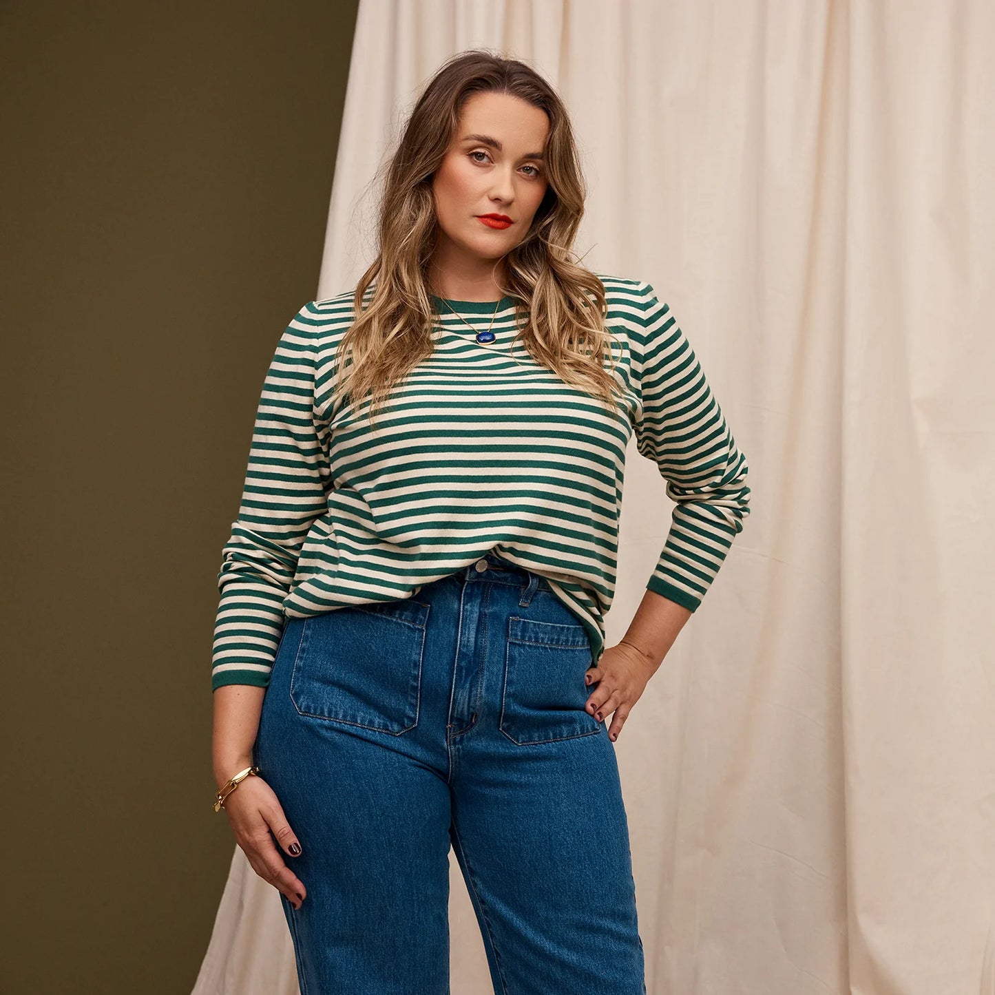 Sage and Clare Pierre Knit Top - Forest