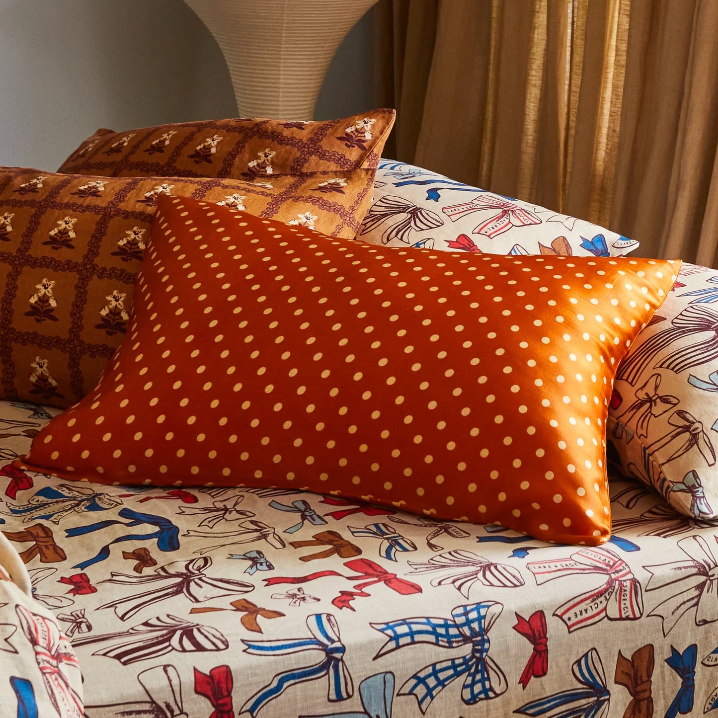 Sage and Clare Paige Silk Pillowcase - various colours