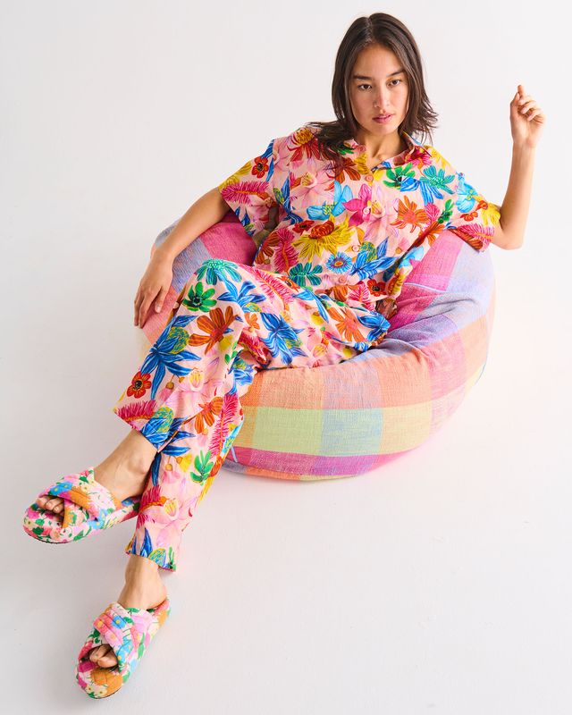 Kip and Co Adult Organic Short Sleeve and Pant Pyjama Set - Follow the Sun