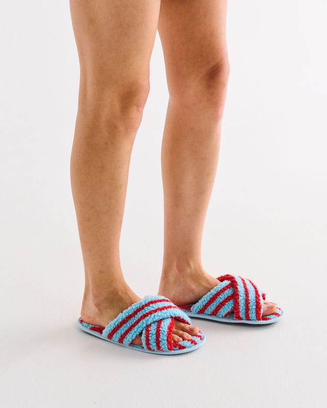 Kip and Co Sherpa Adult Slipper - Hamilton Stripe