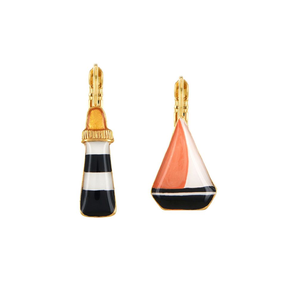 Taratata Jewellery - Horizon Black Lever Back Earring