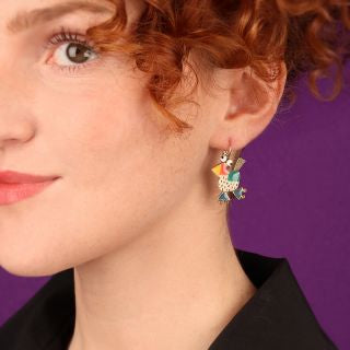 Taratata Jewellery - Roule Ma Poule Lever Back Earrings - Light