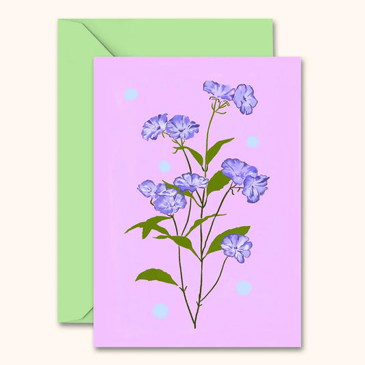 Delicate Floral Card - Lilac