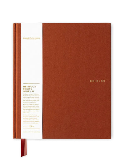 Bespoke Letterpress - Rust Heirloom Recipe Book Journal