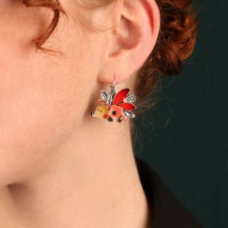 Taratata Jewellery - Mini Red Lever Back Earrings