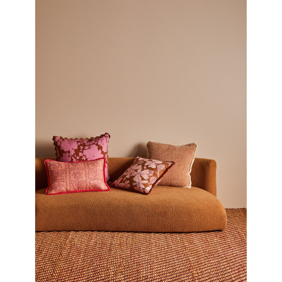 Bonnie and Neil Cushion - Daisy Peach