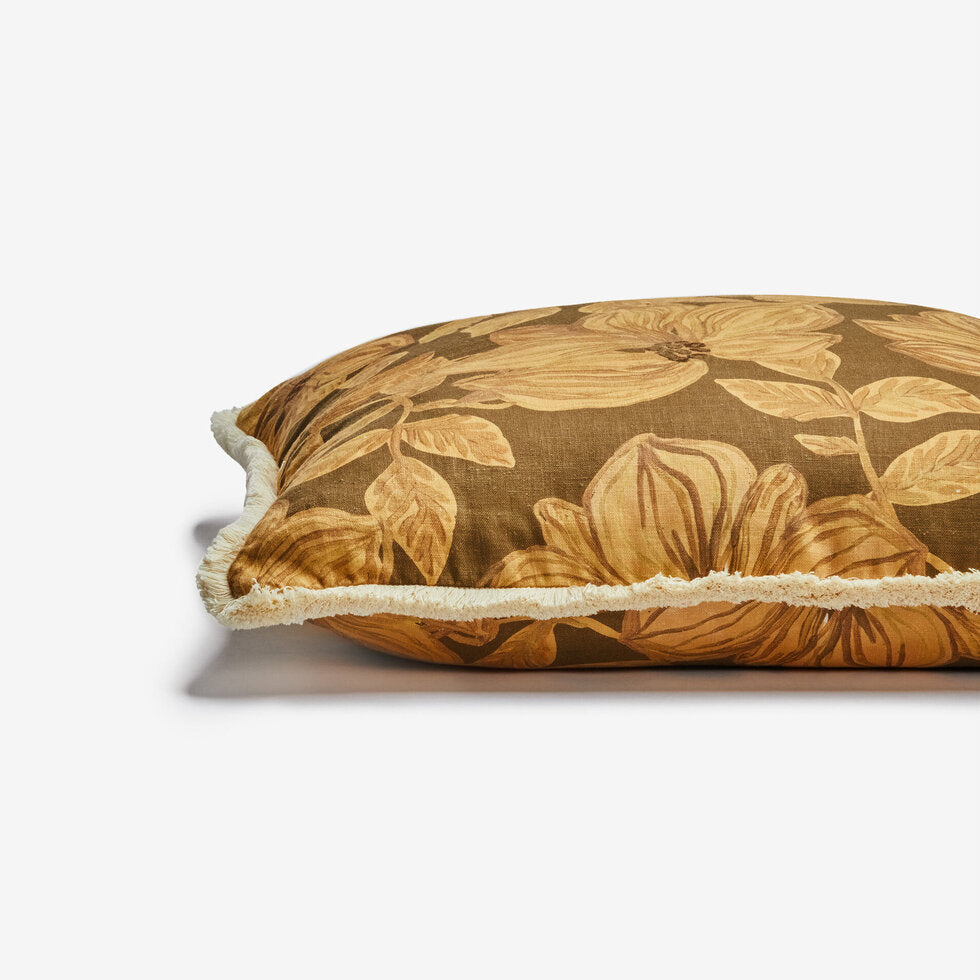 Bonnie and Neil Azalea Cushion - Caramel