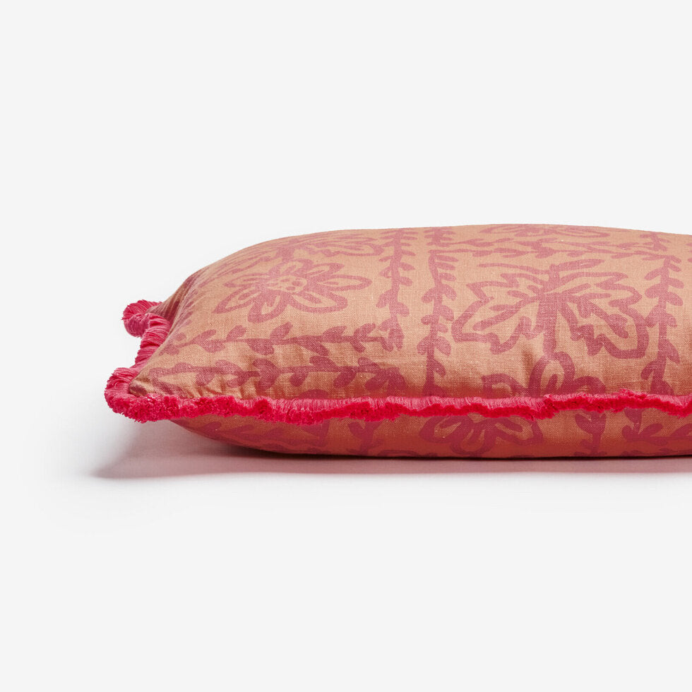 Bonnie and Neil Cushion - Daisy Peach