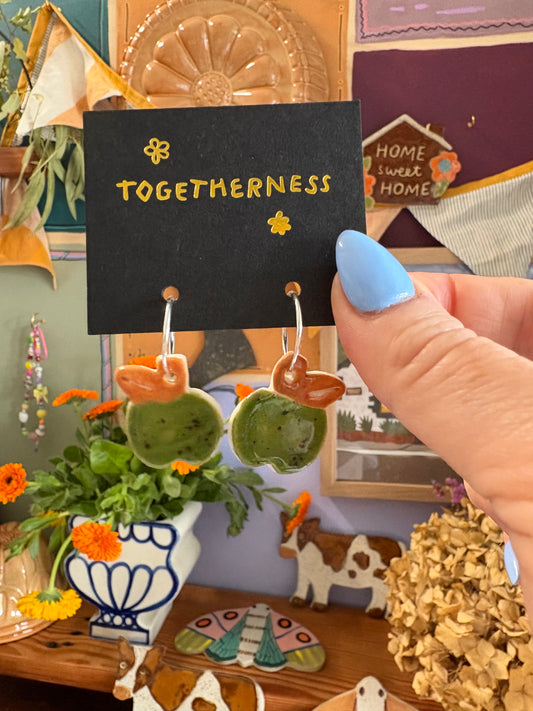 Togetherness Ceramic Mini Hoops - apples