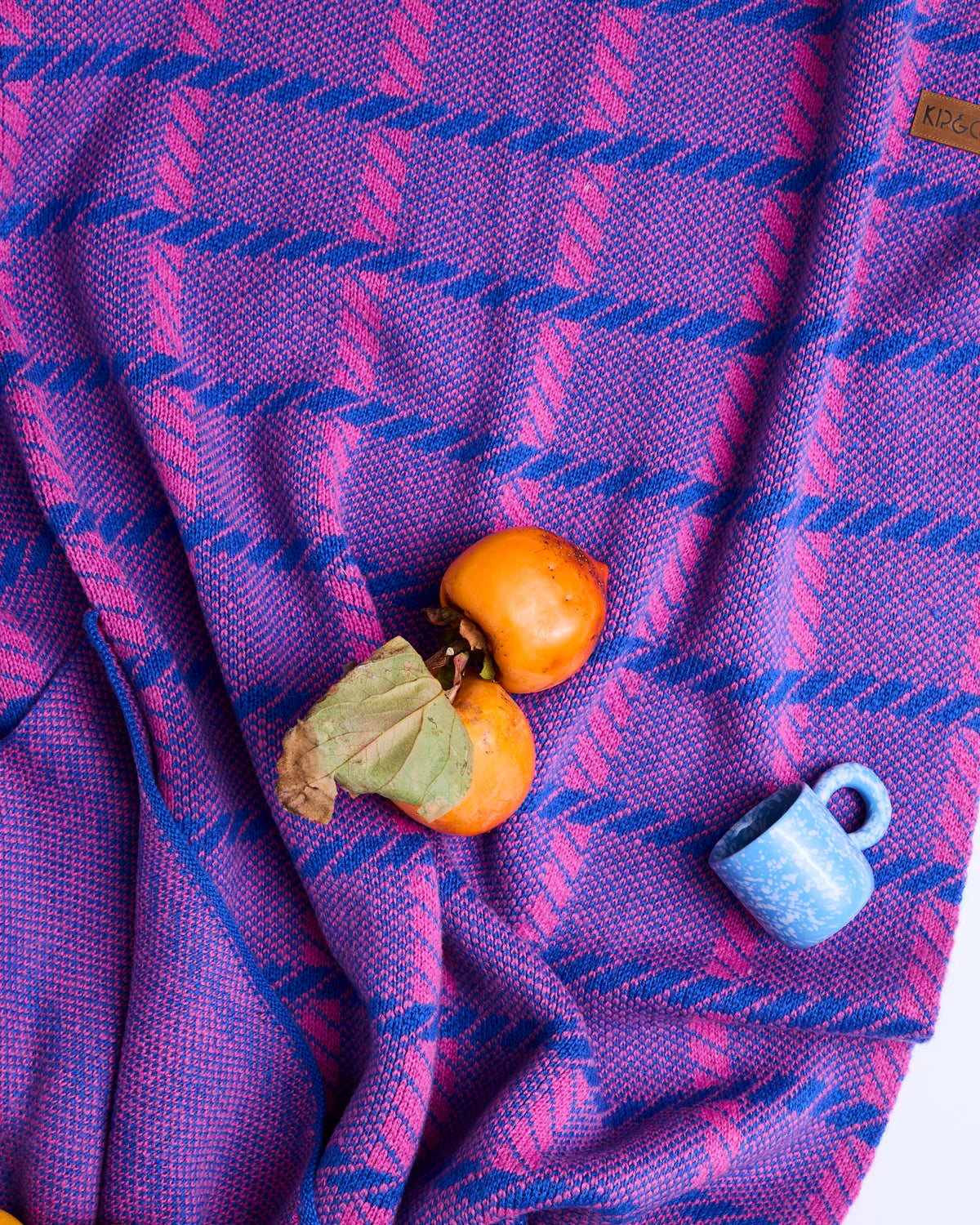 Kip and Co Pink Punch Check Blanket