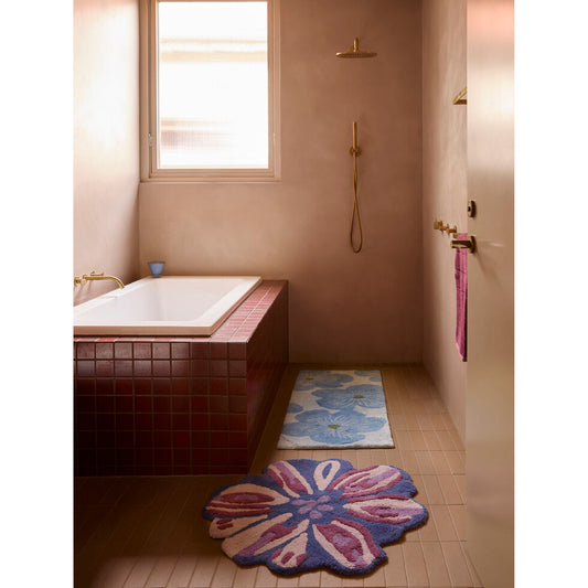 Bonnie and Neil Bath Mat - Meadow Blue