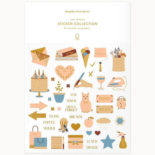 Bespoke Letterpress - Everyday Planning Sticker Sheet