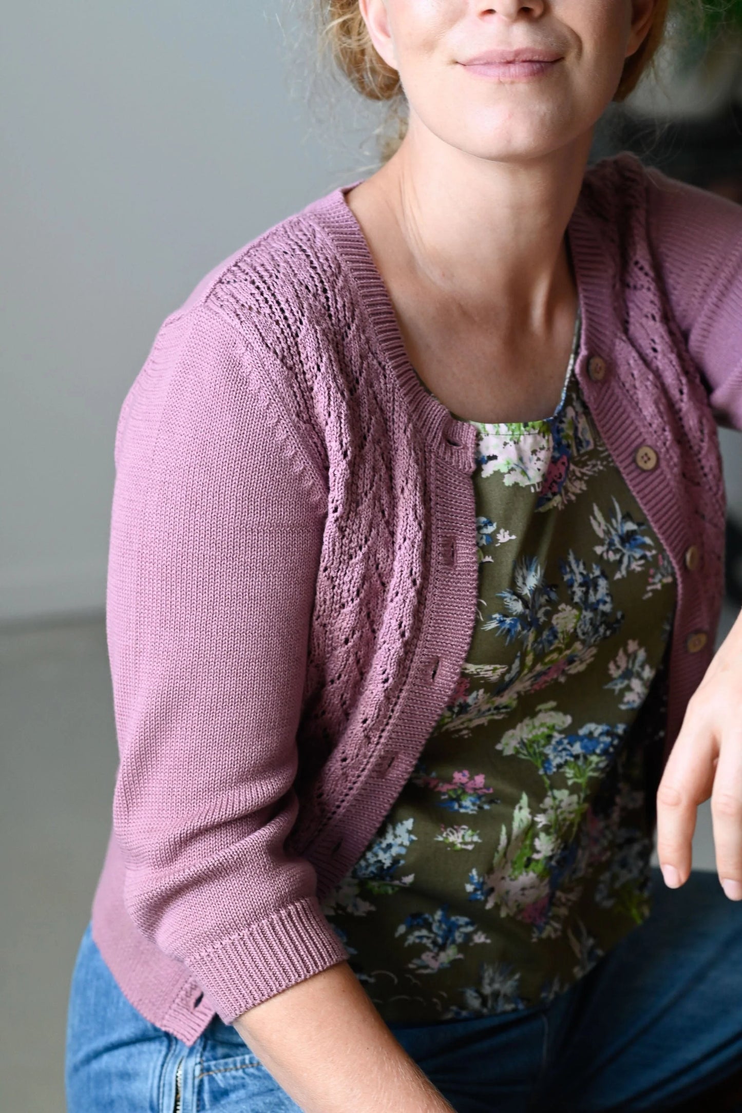 Lazybones Ava Cardigan - Dusty Orchid