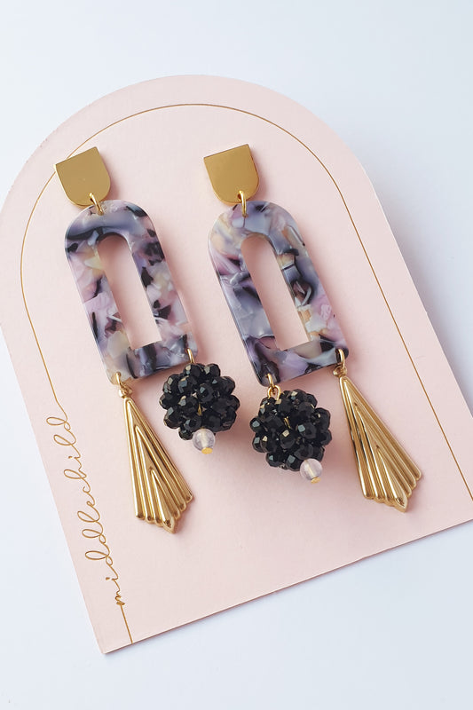Middle Child Earrings - Montage (black)