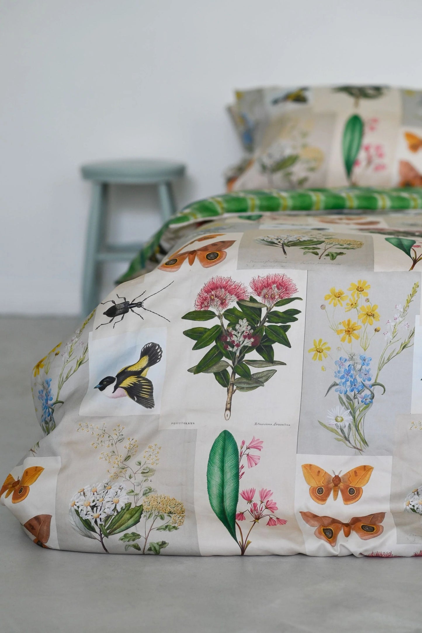 Lazybones Organic Cotton Duvet Cover - Natural World