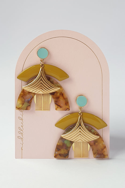 Middle Child Earrings - Anthologie Chartreuse