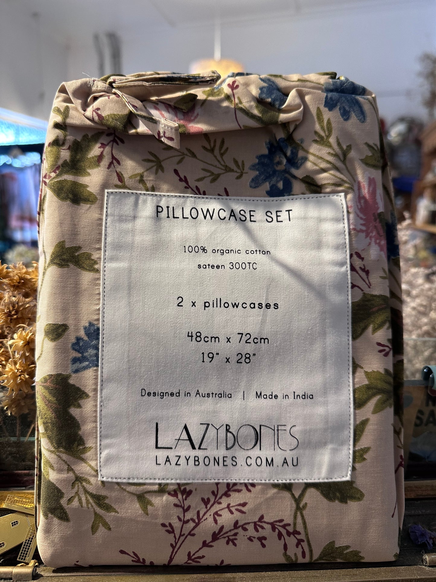 Lazybones Cornflower Pillowcases