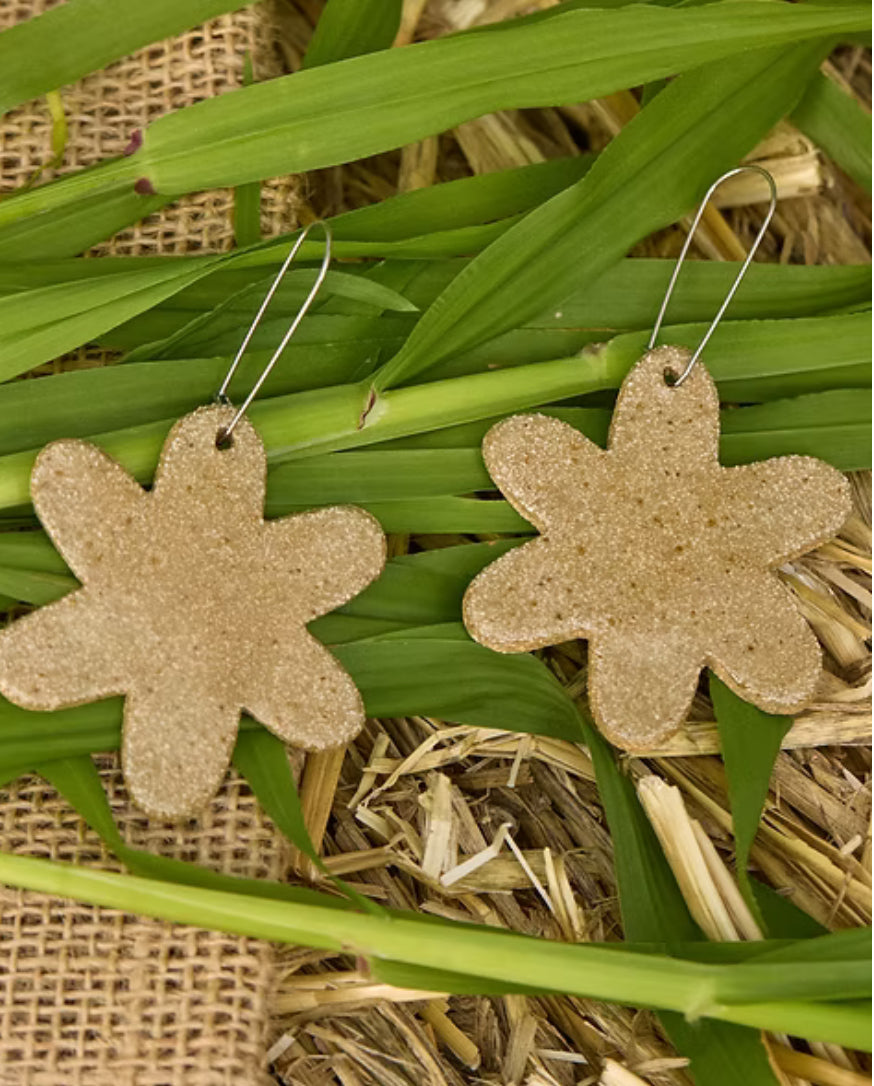Togetherness Ceramic Flowerburst Earrings - Rammed Earth