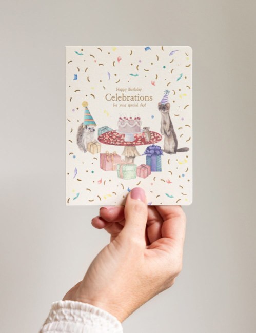 Bespoke Letterpress - Happy Birthday Celebrations Card