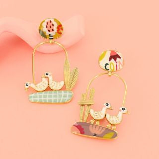 Taratata Jewellery - Plume Stud Long Earring