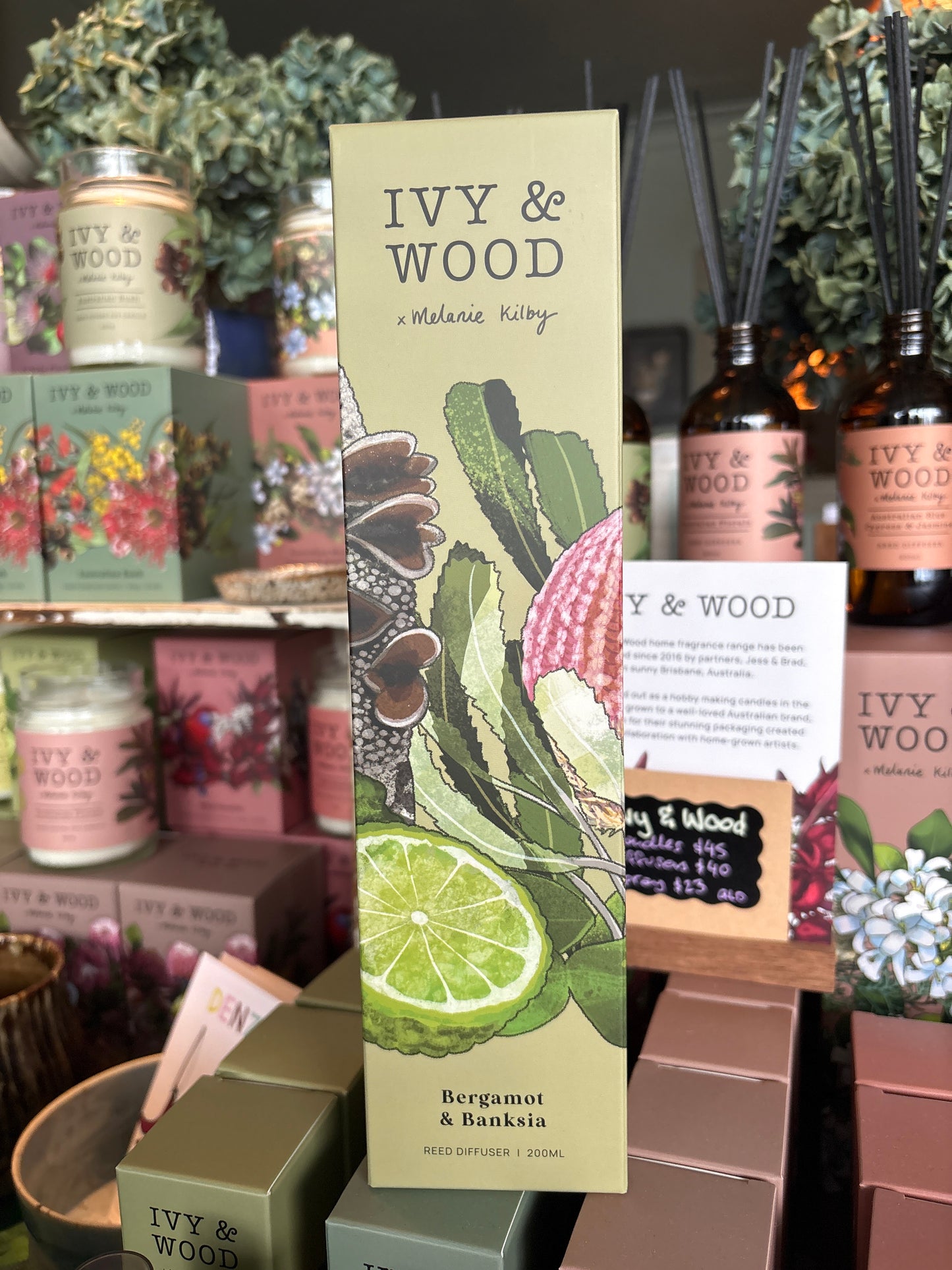 Ivy and Wood Reed Diffuser - Bergamot and Banksia
