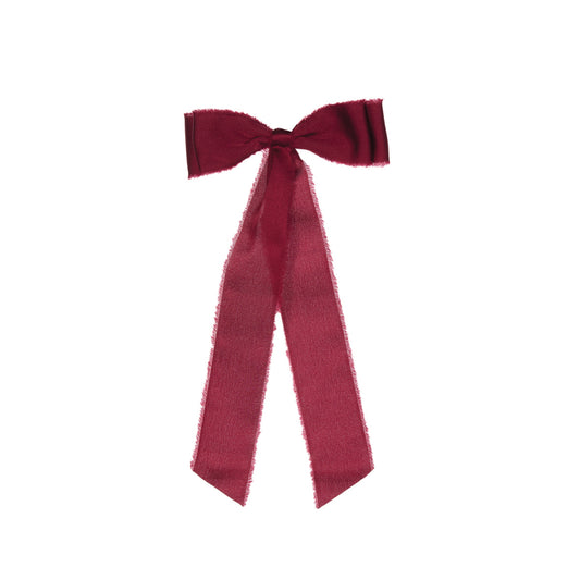 Burgundy Raw Edge Bow - 6pk
