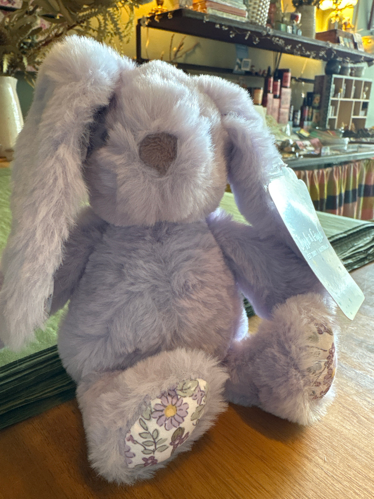 Rattle Bunny with Fabric Ears