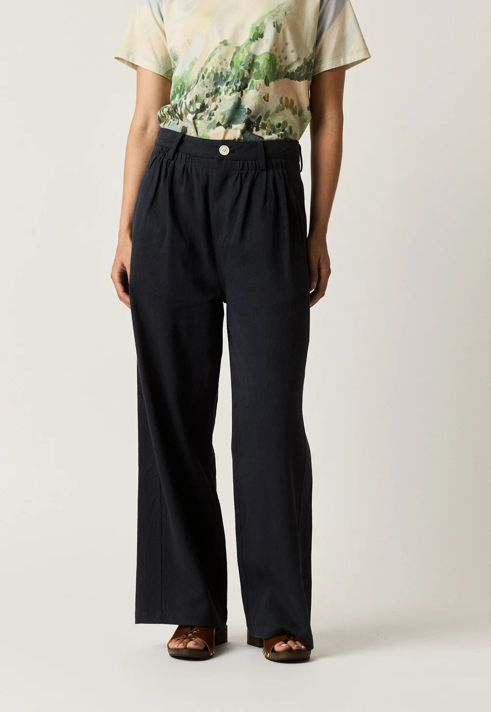 Nancybird Charlotte Pant - Steel Blue