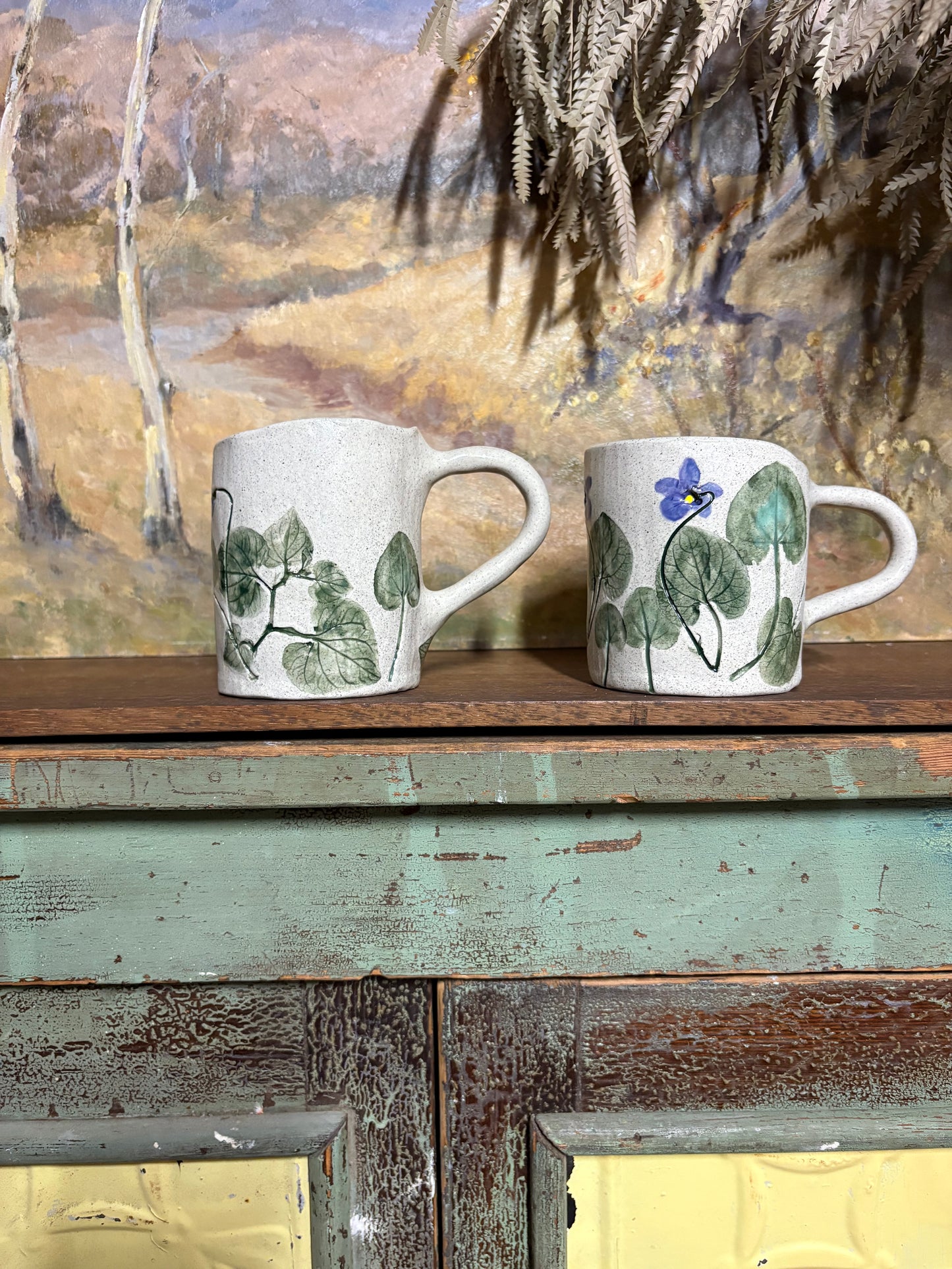 Handmade Ceramic Violet Mug