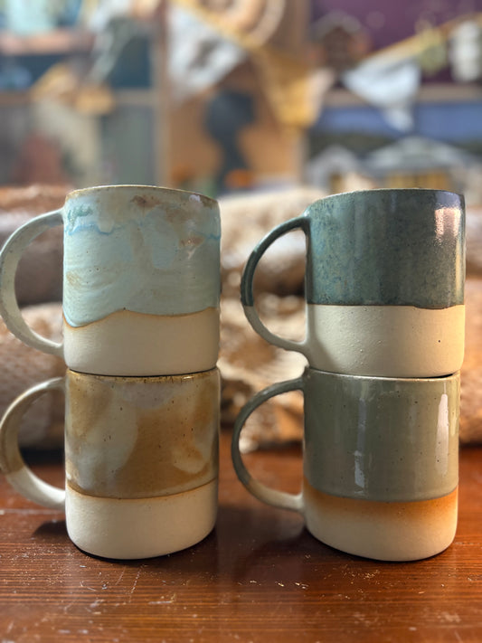Kim Wallace Ceramic Tall Mug - Pebblestone
