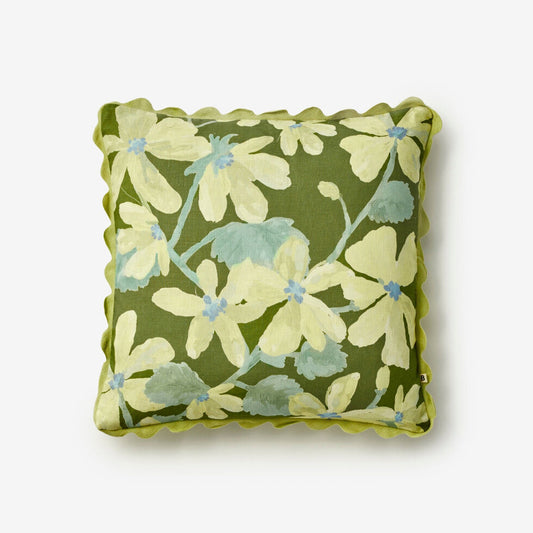 Bonnie and Neil Cushion - Violet Khaki