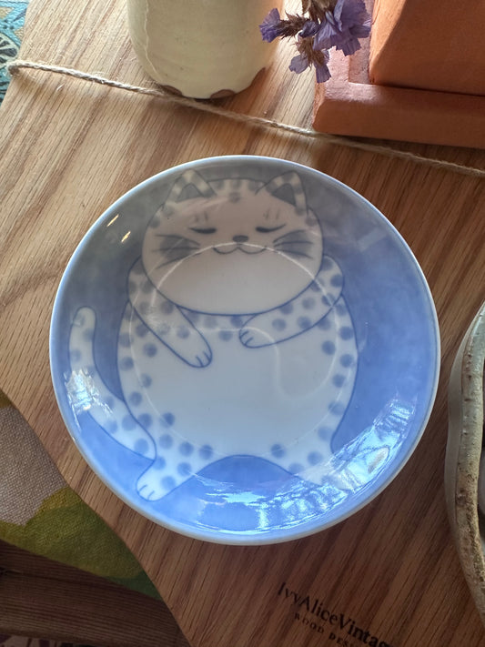 Concept Japan Blue SPOTTY Cat Ceramics