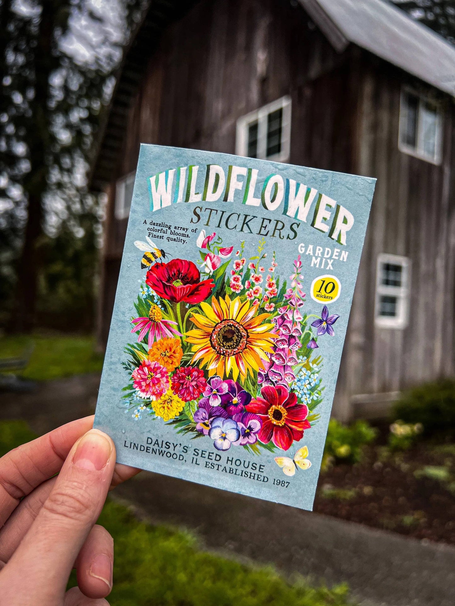 Katie Daisy ‘Wildflower’ Sticker Pack - Set of 10 Matte Stickers
