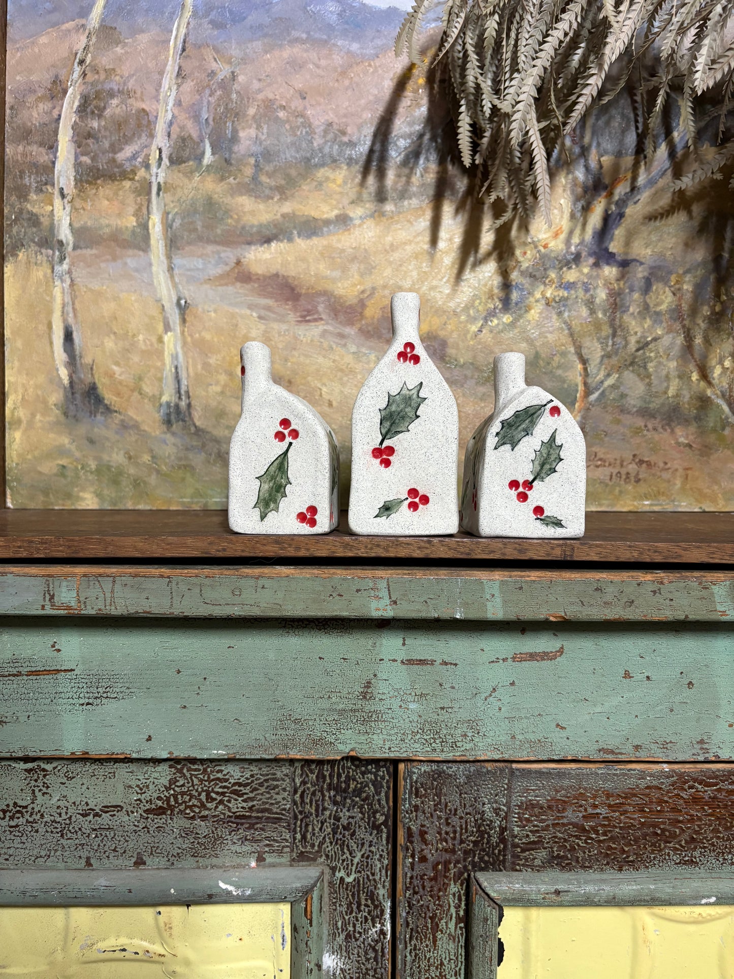 Handmade Ceramic Flower House Vases - Holly
