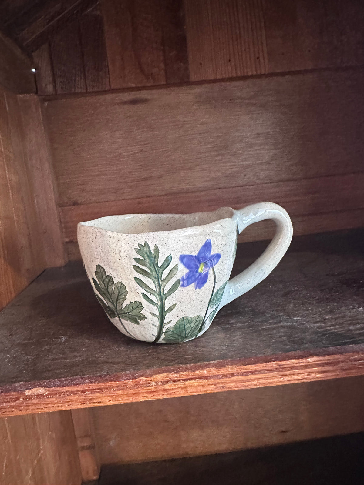 Handmade Ceramic Violet Cup