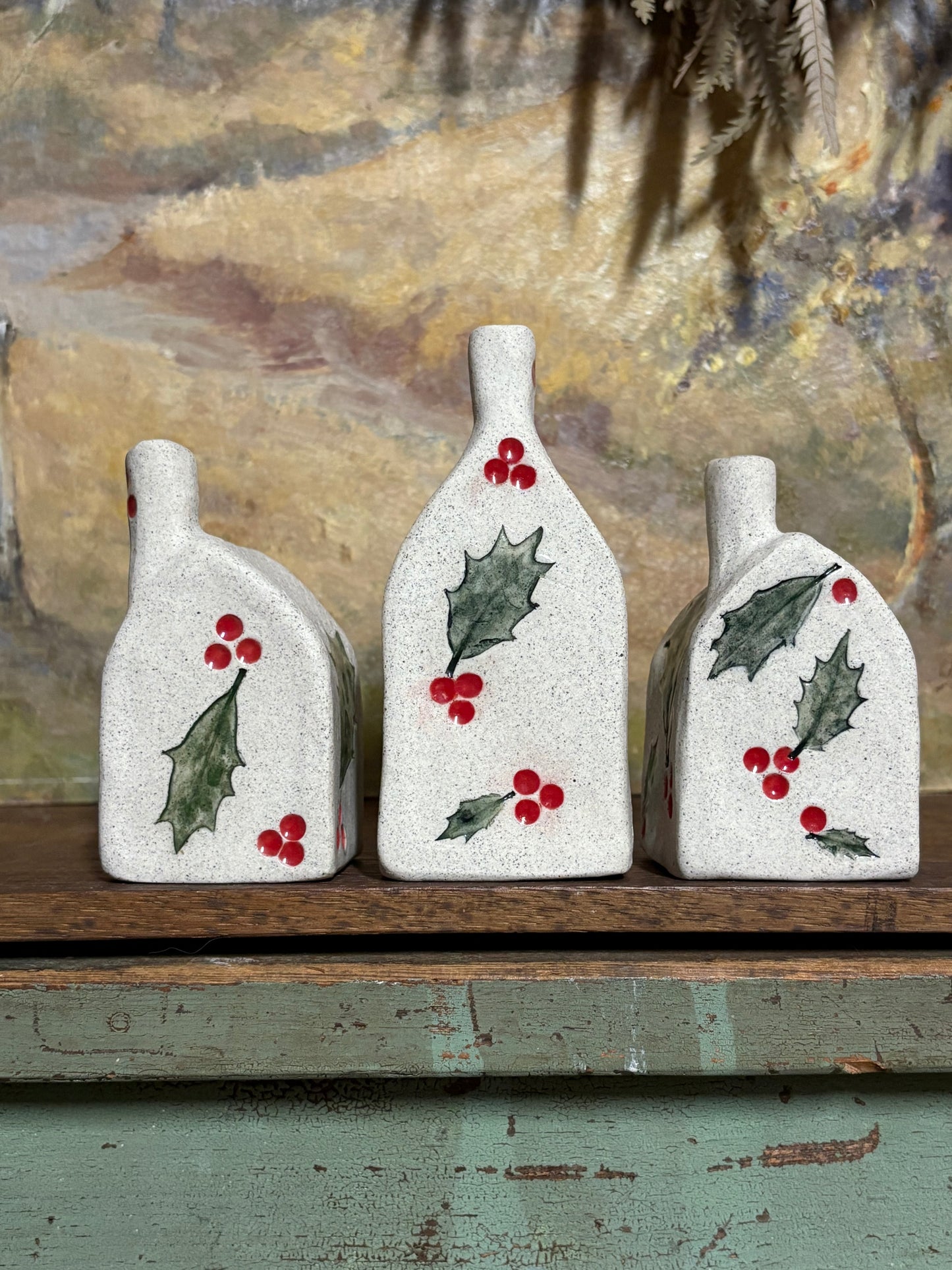 Handmade Ceramic Flower House Vases - Holly