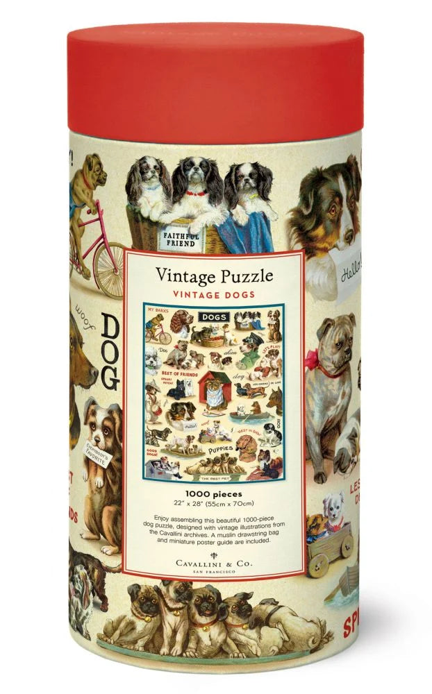 Cavallini Vintage Puzzle 1000 pieces - Vintage Dogs