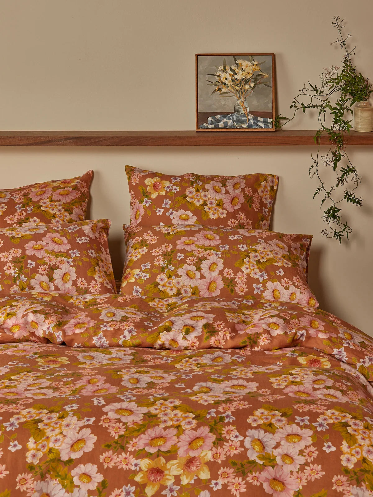 Bonnie and Neil Buttercup Rust Quilt Cover