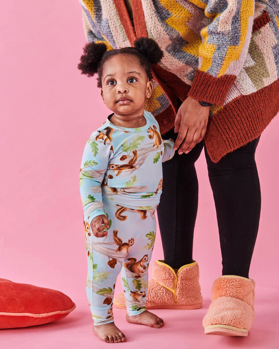 Kip and Co Drop Baby Crotch Pants - Squirrel Scurry