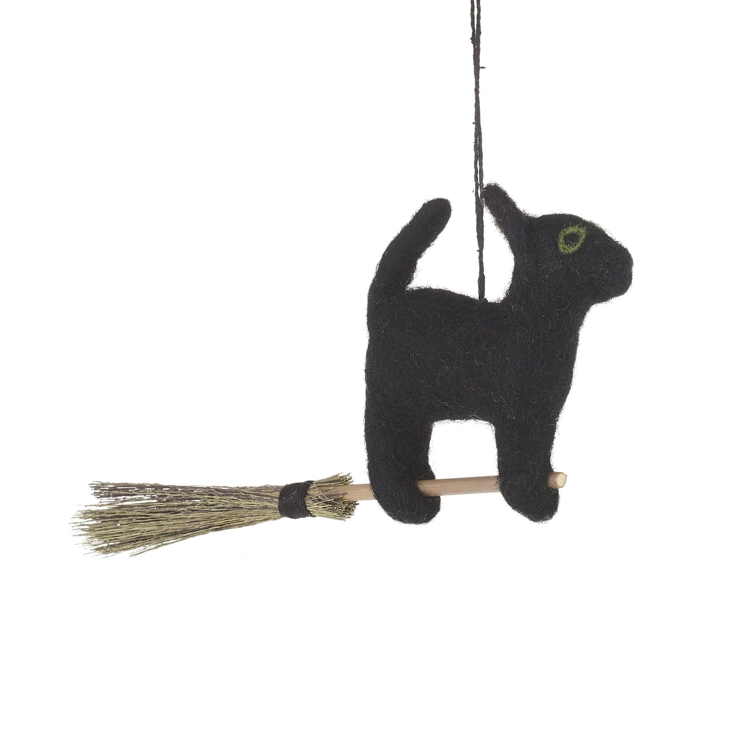 Handmade Hanging Flying Black Cat Decoration