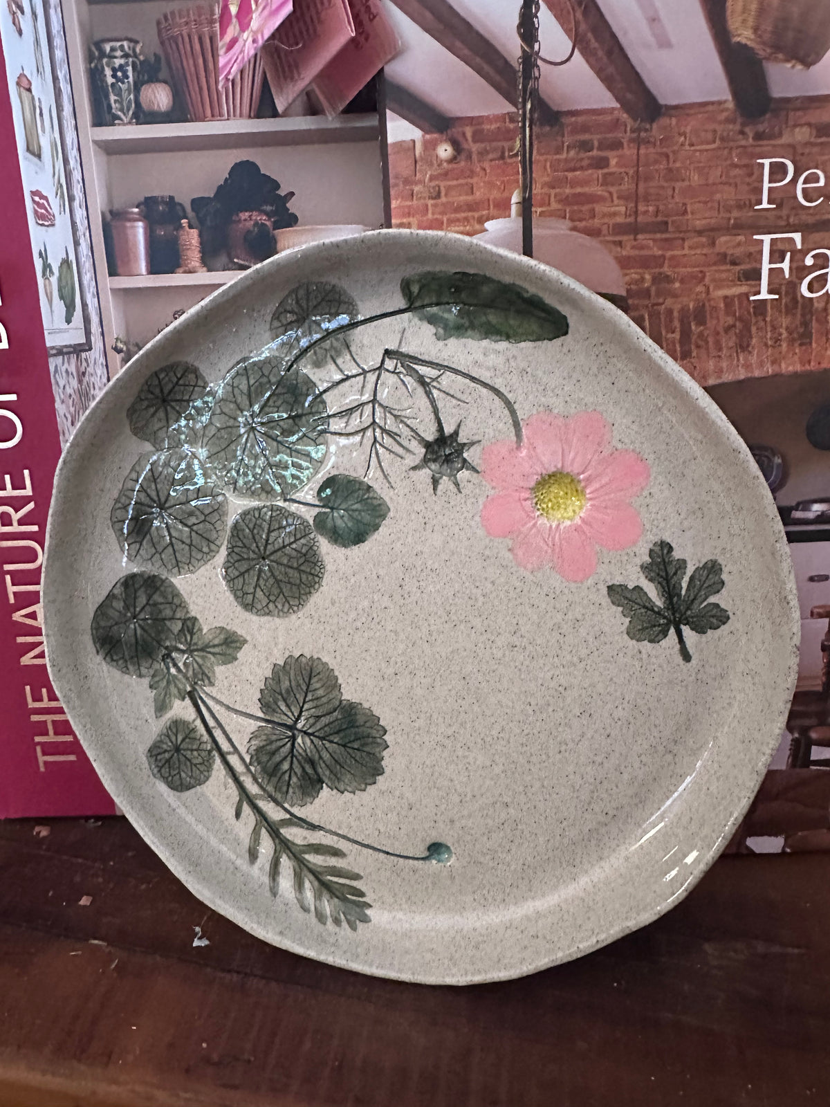 Handmade Ceramic Cottage Garden Platter