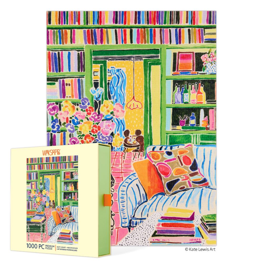 WerkShoppe 1000pc Puzzle - Books and Bouquets