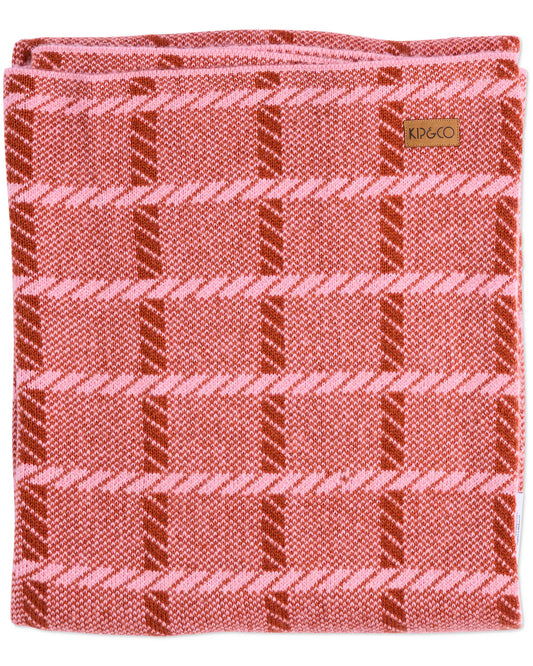 Kip and Co Creme Brulee Check Blanket