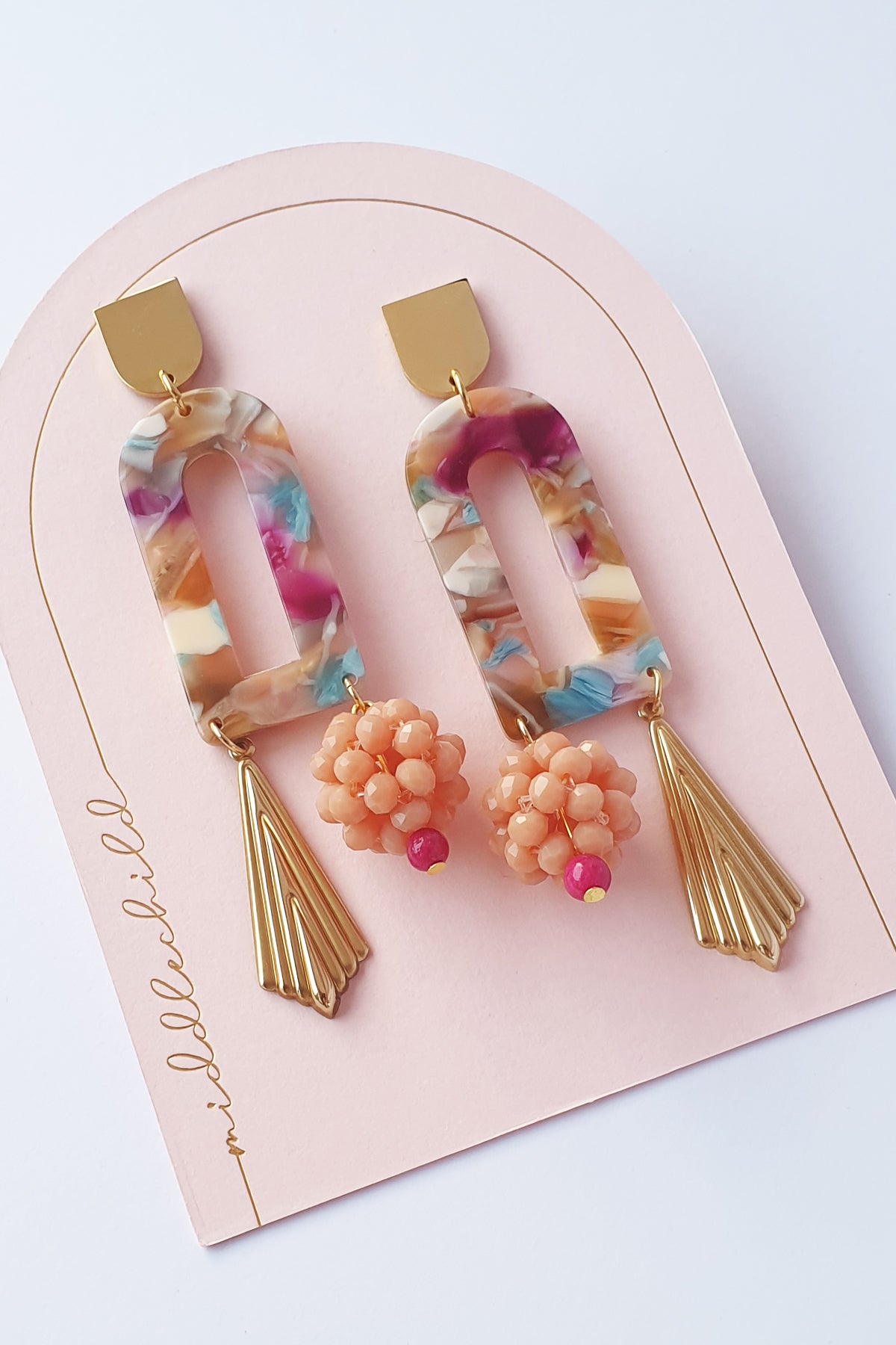 Middle Child Earrings - Montage (peach)