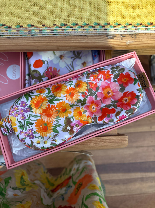 Kip and Co Silk Eye Mask - Forever Flower Lilac