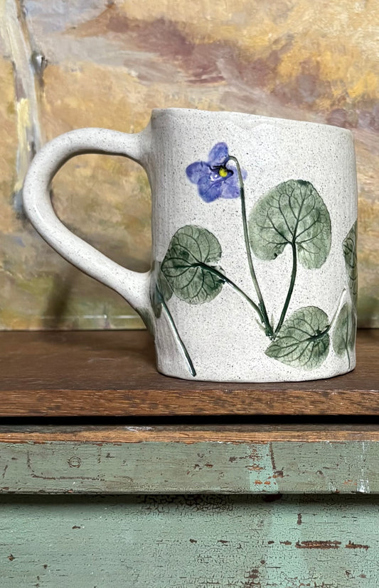 Handmade Ceramic Violet Mug