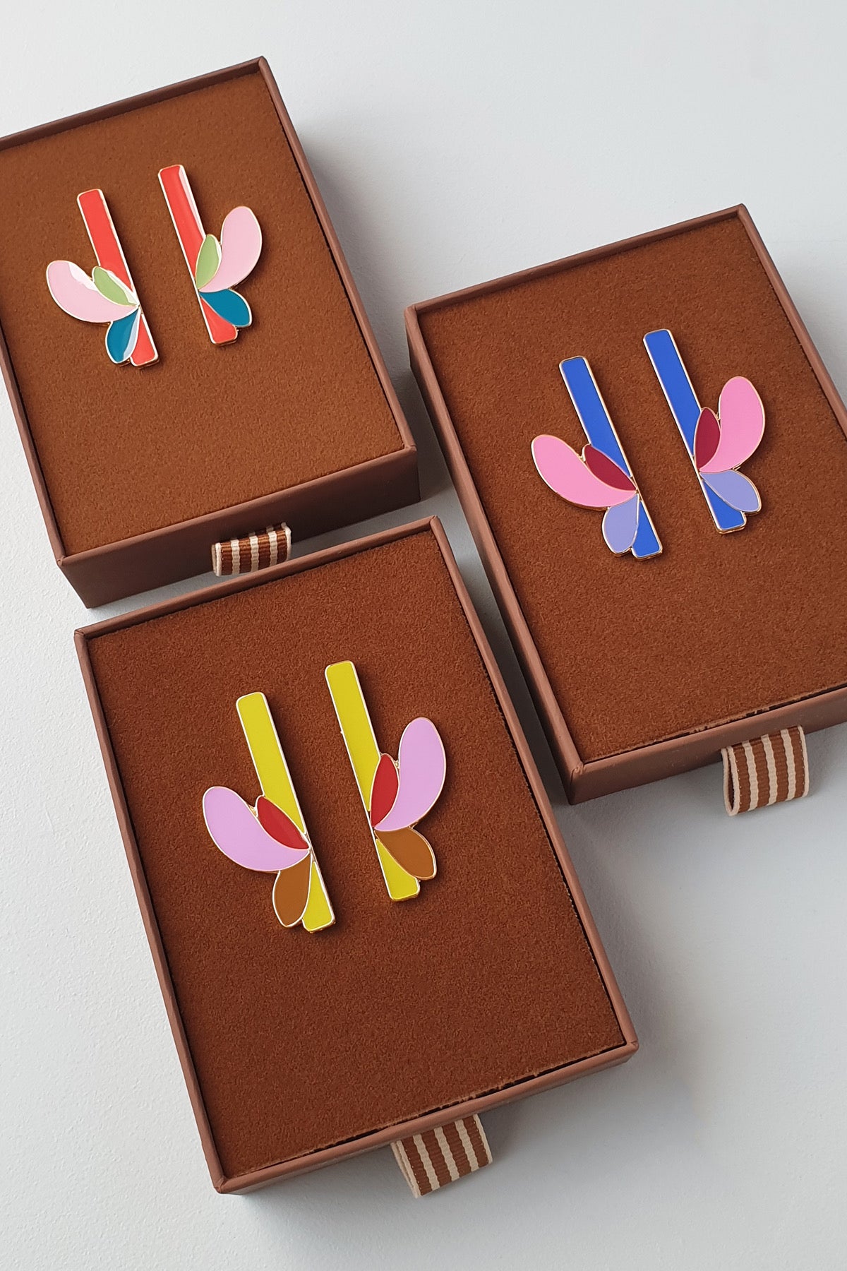 Middle Child Earrings - Perennial Studs (Blue)